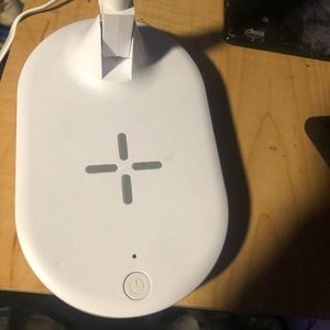 It’s a lamp that charges you phone can send videos and it’s for iPhone8+ and up